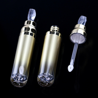 미국산 7ml 립 에나멜 튜브 립 에센스 립 허니 튜브 투명 브러쉬 막대 병 트위스트 중간 링 포장 빈 튜브 PETG