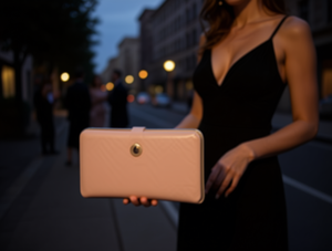 Portafoglio Clutch da Donna Grande in Microfibra Sintetica con Chiusura a Cerniera per Uso Quotidiano - Product Image 2