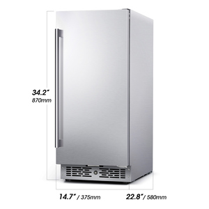 Enfriador de Bebidas de Acero Inoxidable ne-351-8, 2.0-2.9 Pies Cúbicos, Refrigerador de Una Zona con Compresor y Puerta Sólida Aislada - Product Image 1