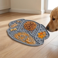 Tapis de léchage en silicone pour animaux de compagnie, distributeur de friandises à alimentation lente, tapis d'alimentation pour chiens et chats avec ventouse, logo personnalisé