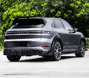 FOR for Porsche Cayenne CMST Style Carbon Fiber Body Kit New Condition Front Lip Side Skirt <b>Diffuser</b> Spoiler Wheel Arch <b>Car</b> - Product Image 4