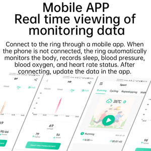 Herren neue R1000 Smart Ring Keramik TWS Android IOS kompatible Herzfrequenz Blut Sauerstoff Gesundheit Überwachung Stahl Paar Smart - Product Image 5