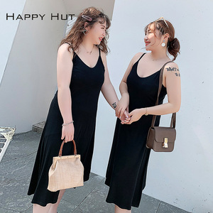 Happy Hut Vestido tipo chaleco con tirantes finos y cuello en V para mujer, modal, ajustado, para uso diario, N6932 - Product Image 3