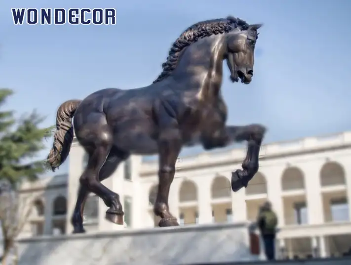 Horse Sculpture Sculpture Metal Sculpture Life Size Bronze Rearing Horse Metal Sculpture For Outdoor Decoration