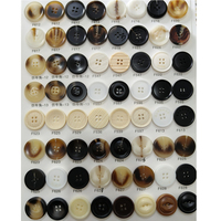 Boutons en résine pour vêtements, en plastique marron mat noir, imitation corne, avec logo gravé sur mesure, fabriqués par un fabricant.