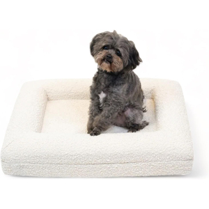 Cama para Perros Grandes White Think, Pedido Mínimo 1, Cama Ortopédica de Espuma Viscoelástica de Lujo con Tapizado Bouclé - Product Image 1