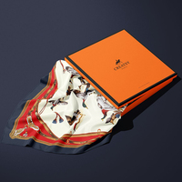 Boîte cadeau personnalisée de haute qualité en carton rigide, écologique, recyclable, avec laminage mat, gaufrage, impression de logo sur foulard en soie
