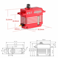 Servomoteur numérique miniature KST X15-755X 10.2Kgf.cm 0.04sec à engrenages métalliques, sans noyau, DC7.4V, programmable, démarrage progressif, pour pièces de jouets d'avion RC