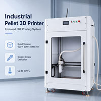 Nouvelle imprimante 3D à granulés FGF de qualité industrielle 600x600x1000mm, structure fermée, double extrudeur, plateau chauffant multi-matériaux, USB/WiFi