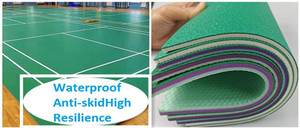 Plancher en PVC à grain <span class=keywords><strong>de</strong></span> sable <span class=keywords><strong>de</strong></span> 4.5mm pour terrain <span class=keywords><strong>de</strong></span> badminton - Product Image 3