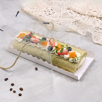 Usine Wistac Emballage personnalisé de boîte à gâteau en plastique transparent portable Boîte d'emballage de gâteau en PVC PET pour tarte au fromage avec cordes