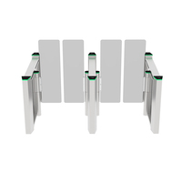 Barrière pivotante HCW en acier inoxydable pour contrôle d'accès, lecteur RFID QR, reconnaissance faciale, anti-collision, moteur sans balais
