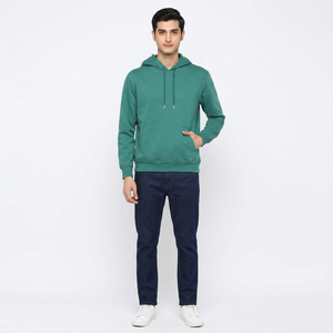 Sweat à capuche pour homme grande taille en coton épais, tissu personnalisé, avec fermeture éclair, respirant, séchage rapide, service OEM, broderie et impression personnalisées - Product Image 1