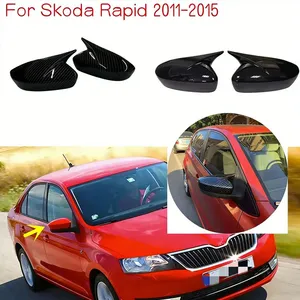 Cubierta de Espejo Retrovisor Lateral StarNav para Rapid 2011 2012 2013 2014 2015, Carcasa Exterior para Espejo Retrovisor, Adhesivo Decorativo - Product Image 4