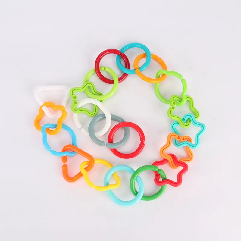 Free Sample Safety Material Sensory Chew Baby Play Toys Plastic Early Educational Baby Toys Ring