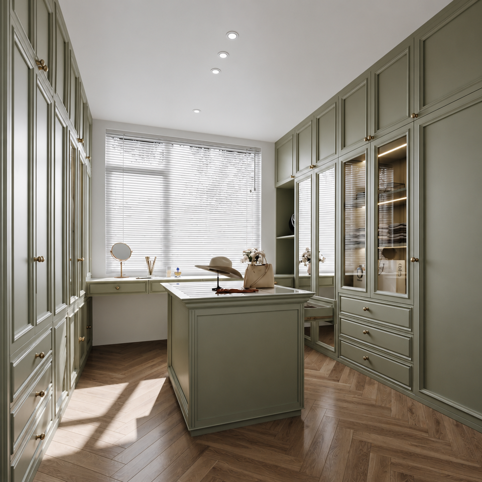Iconic Cherry Wood American Wardrobe for High-end Residential Interior ...