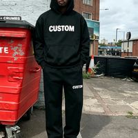 Ensemble 2 pièces décontracté pour homme : sweat à capuche et pantalon de jogging en coton épais 500 g/m², design vierge, style streetwear