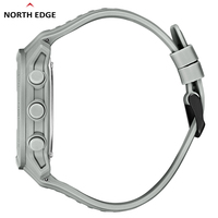 Montre numérique unisexe NORTH EDGE VERTICO en fibre de carbone, sportive, résistante à l'eau 5 ATM, avec altimètre et alarme, Shanghai 48mm