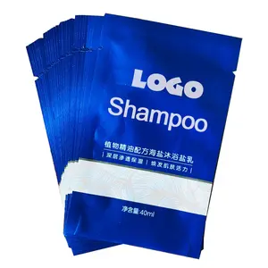 Bolsa com impressão personalizada para máscara facial, shampoo naval, gel de banho, saco de embalagem em folha de plástico