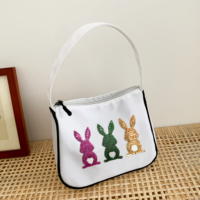 Patchs thermocollants en gros pour enfants, motif lapin brodé avec paillettes et sequins, pour vêtements et chapeaux