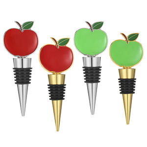 Bouchon de bouteille en alliage rouge et vert pour vin, cadeau de fête - Product Image 1