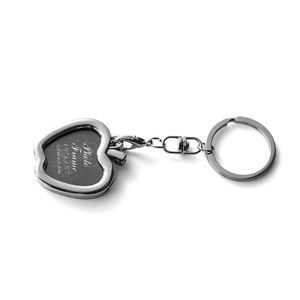 Photo Frame Keychain Metal Frame Keychain Apple Shape Keyring <b>Locket</b> Photo Frame Wedding Gifts - Product Image 1