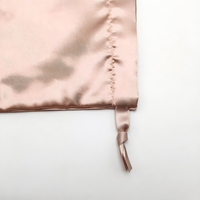 Sac à cordon en satin rose de grande taille avec logo personnalisé, sac de rangement de luxe, housse anti-poussière pour chaussures, sacs à main, vêtements