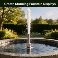 Boquilla de Fuente Laminar de Acero Inoxidable con Control Musical Programable, Bajo Ruido y 5 Años de Garantía para Jardín