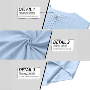 Camisa Henley de Lino para Hombre, Manga Larga, Color Sólido, Transpirable, Informal, para Uso Diario, Otoño Invierno, Diseño de Cuello Redondo - Product Image 2