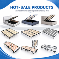 Base de Cama Queen Size Moderna con Estructura Metálica Tapizada y Cajones de Almacenamiento, Cama Plataforma para Dormitorio Principal y Uso Escolar