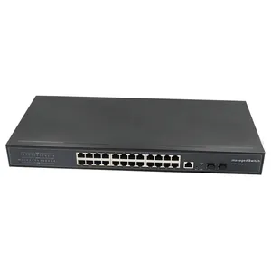 Tenda מתכת מקרה גיגה 24 נמל 10/100/1000Mbps ניהול Ethernet מתג שולחן עבודה מנוהל Gigabit רשת מתג