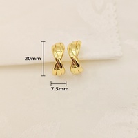 Boucles d'oreilles clips en laiton plaqué or de luxe, torsadées et épaisses, pour femme, invisibles et sans douleur, bijoux statement en forme de spirale anti-moustiques