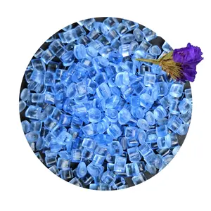 בתולה & מיחזור גרגרי פוליקרבונט שקוף כחול צבע מחשב שרף