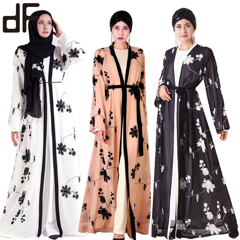 Chiffon Kimono Dresses Elegant Muslim Fashion Style