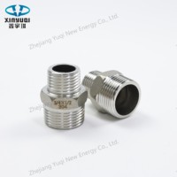 Raccord hexagonal mâle en acier inoxydable SS304 1/2"x3/4" BSPT BSPP pour tuyauterie de pression