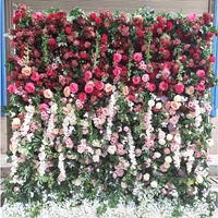 Décor mural personnalisé pour mariage, hôtel, toile de fond 3D, mur de fleurs enroulable, panneau de toile de fond en fleurs de pivoine artificielles en soie