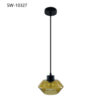 Lámparas Colgantes de Diseño Clásico Contemporáneo para Decoración de Interiores, Lámpara Colgante de Vidrio Vintage con LED
