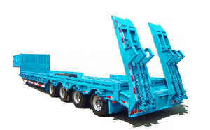 Nhà máy mới lowbed Axl Trailer 4 trục tải 50 tấn thấp giường lowboy Trailer khung Thấp/rame lowb Side cao cimc lowbed Trailer bán - Product Image 2