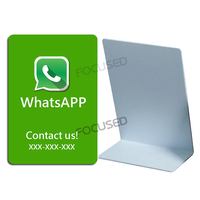 Impression personnalisée Acrylique Qr Code PVC Nfc Présentoir de table Restaurant Nfc Google Review Nfc Stand