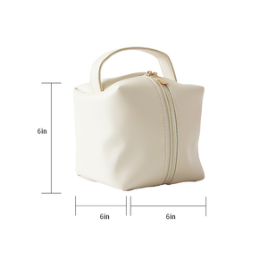 Custom Woman White Washable Vegan <strong>Leather</strong> <strong>Small</strong> Cosmetic Travel <strong>Bag</strong> Waterproof Pu Handbag Makeup <strong>Bag</strong> - Product Image 3