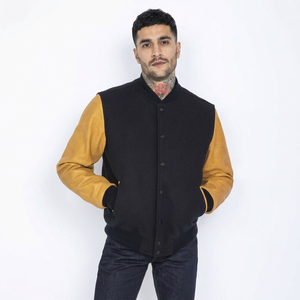 FINER THREADS Vestes universitaires vintage à col montant personnalisables pour hommes, hiver, 100% coton respirant - Product Image 1