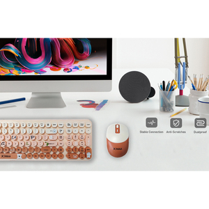 JOMAA 2.4G <strong>Wireless</strong> <strong>Keyboard</strong> and Mouse <strong>Combo</strong> 105Keys Colorful Cartoon <strong>Keyboard</strong> Mouse Set for Windows Laptop