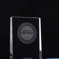 Trophée en verre Honor of Crystal Clear Business Creative Slant Board, fabriqué pour les souvenirs et les cadeaux