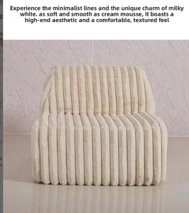 Fauteuil Nid de Lapin Unique en Tissu Moderne pour Salon, Entièrement en Mousse, Roulé sous Vide, Housse Amovible et Lavable, Design Tendance - Product Image 4