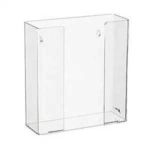 Wall-Mount Clear Acrylic Glove Dispenser Holder Display Stand