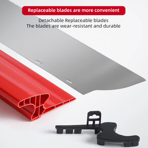 Putty skimming lưỡi dao thép không gỉ scraper vách thạch cao công cụ 300 + 550 + 800mm scraper Bộ - Product Image 3