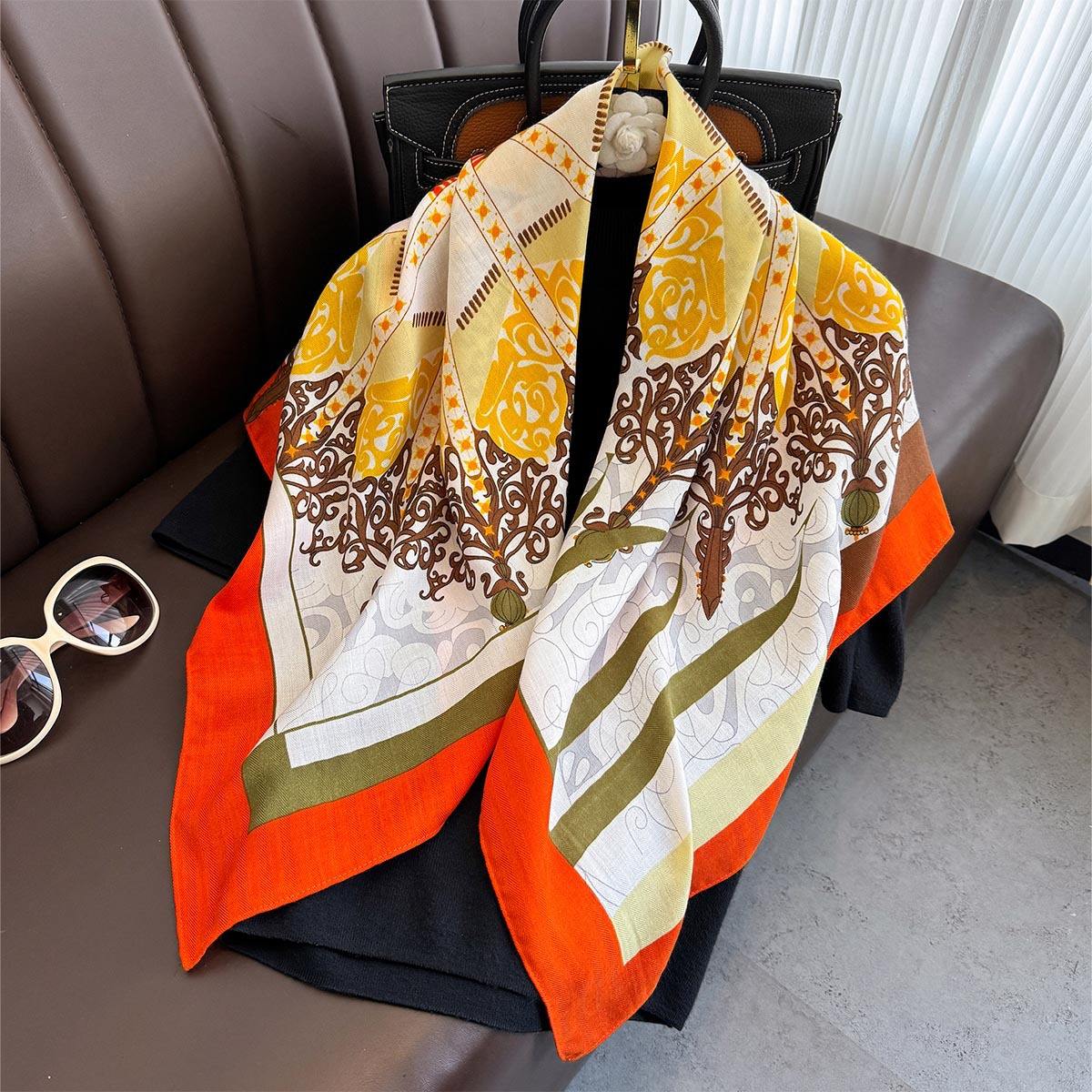 Wholesale High Quality Digital Printing Hijab Satin Brand Silk