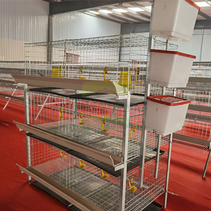 Cage à poulets de type H économique, cage galvanisée, équipement d'élevage avicole automatique pour les petites et moyennes exploitations - Product Image 1