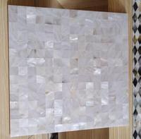 Carrelage de mosaïque de salle de bain carré blanc Shell Horse Carrelage mural de parquet moderne de 4mm pour mur intérieur à bon prix