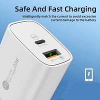 Adaptateur secteur Cantell 20W, charge rapide, prise EU/US, chargeurs pour téléphone portable, câble de charge pour iPhone 16, téléphone portable